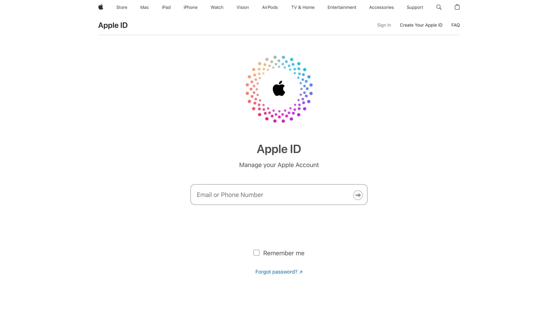 Apple Id Homepage