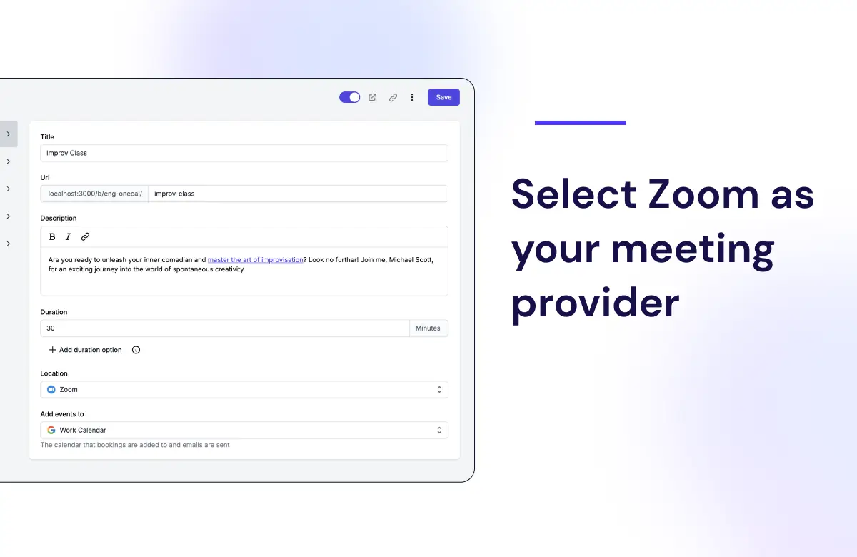 Zoom as meeting provider.