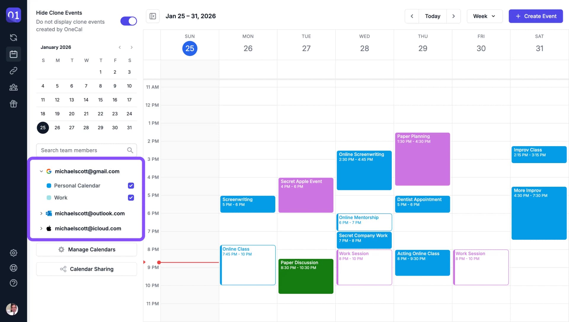 캘린더 그룹 접기