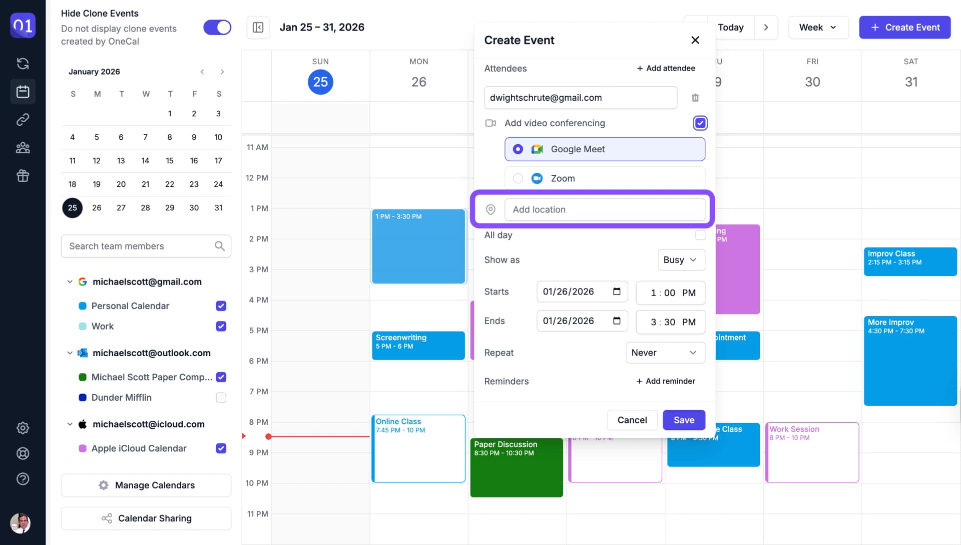 사용자 지정 장소