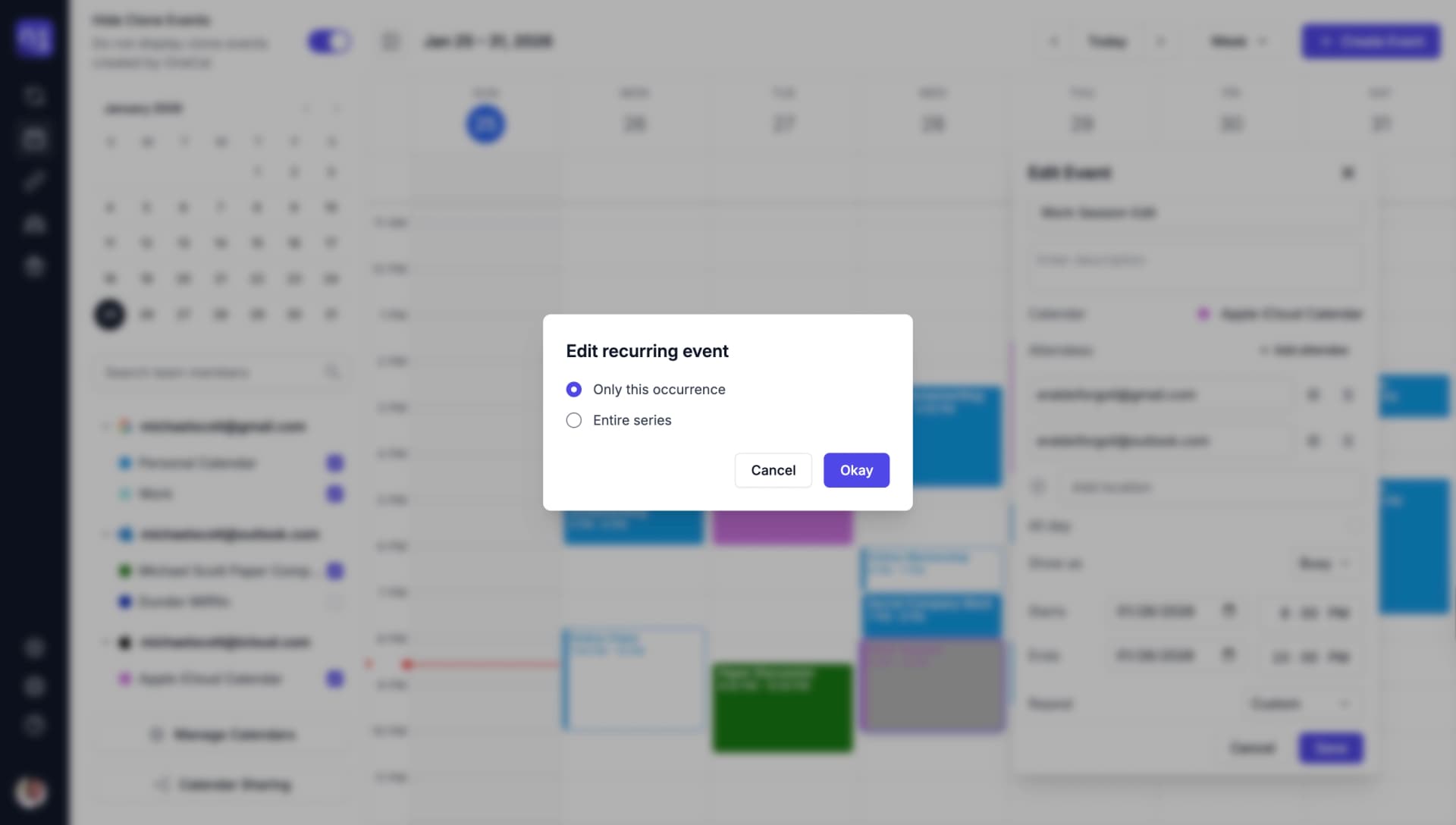 Edit Recurring Event