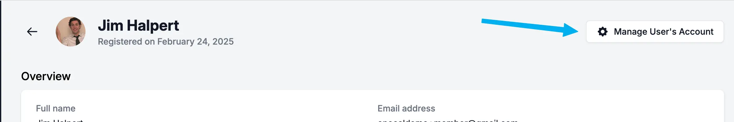 Manage User's Account as a Team Administrator