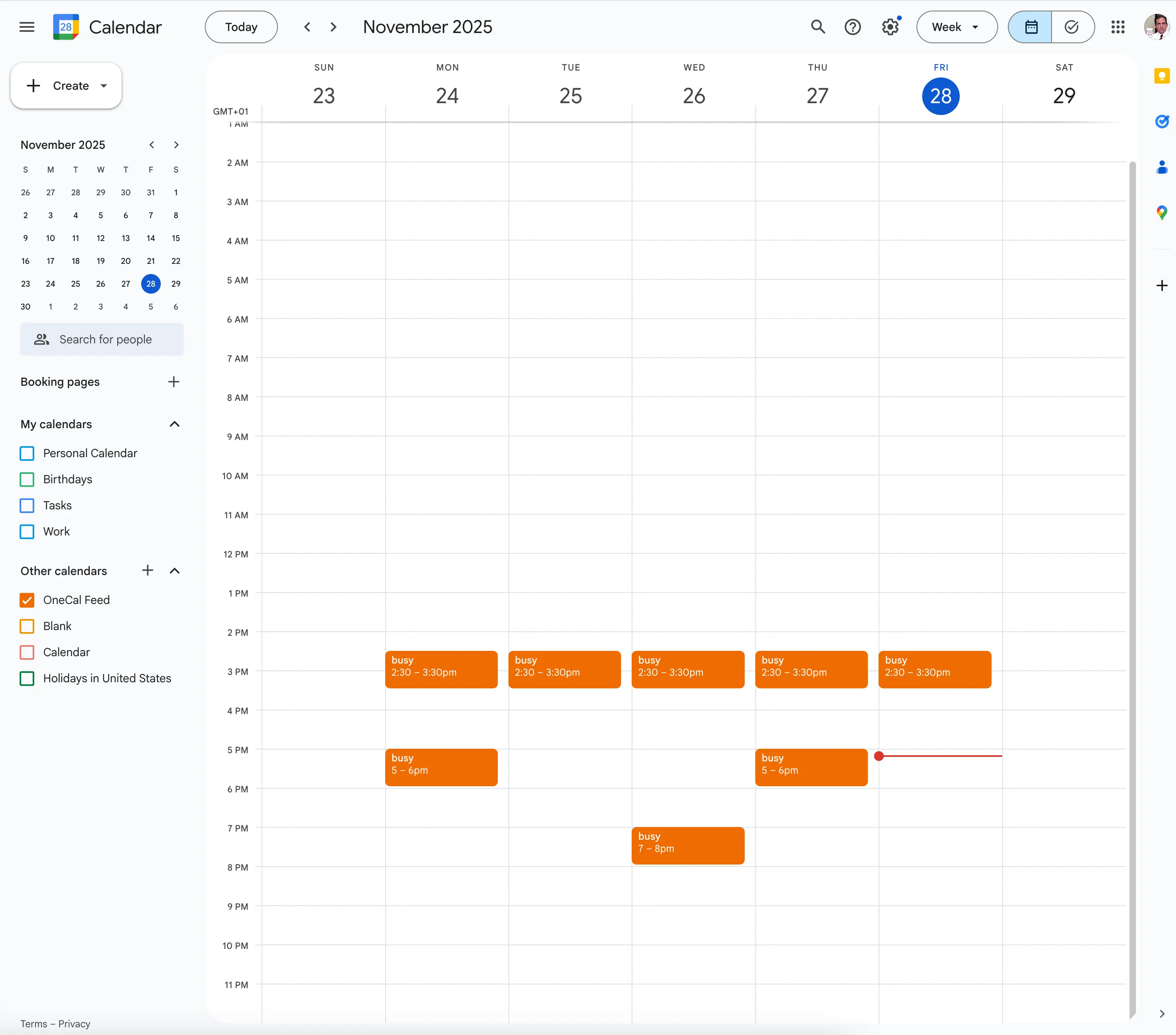Public Calendar Feed inside Google Calendar