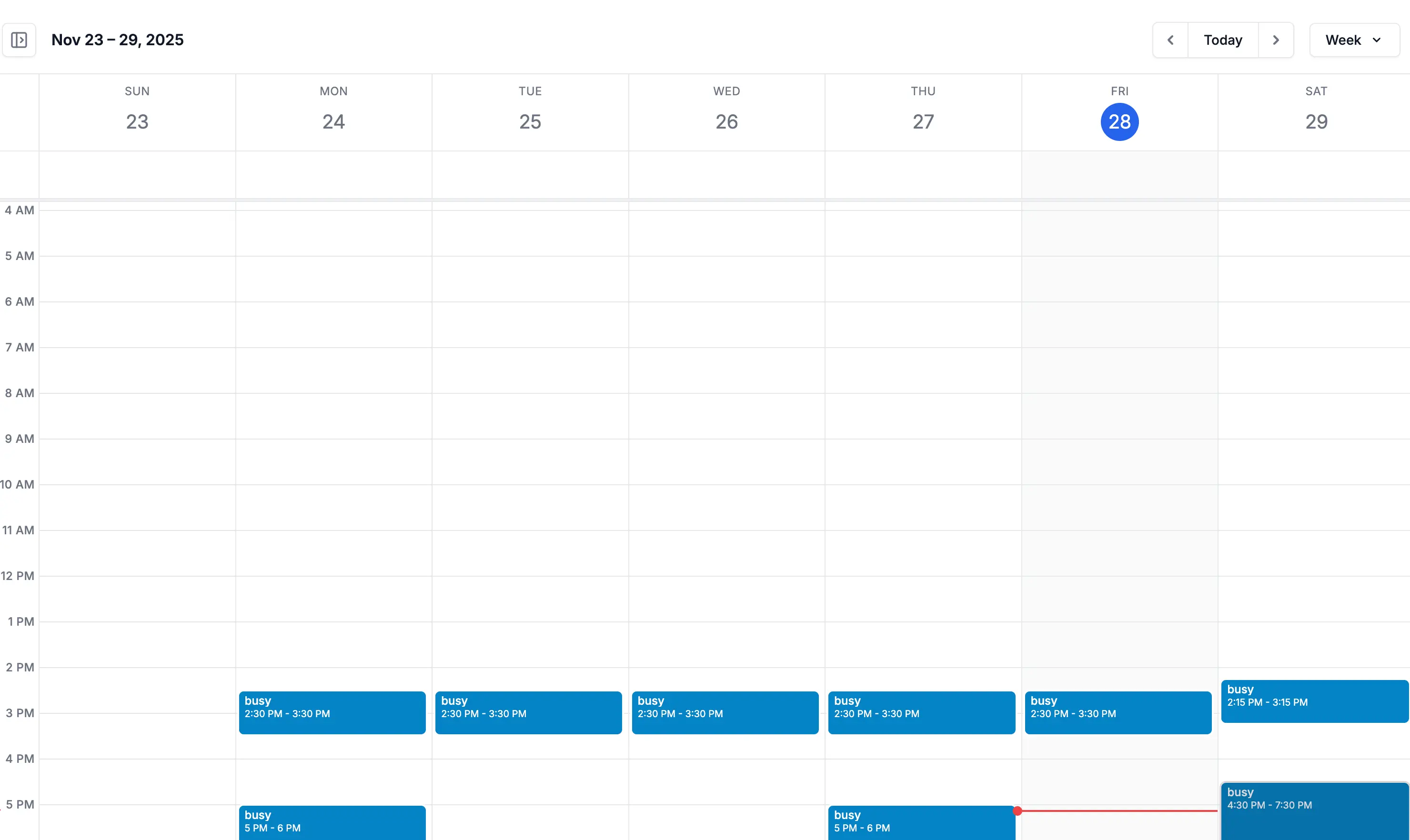 Public Calendar Feed Web UI